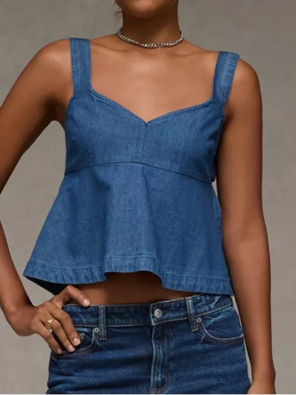 American Eagle Sleeveless Top With Bow Detail Size Small